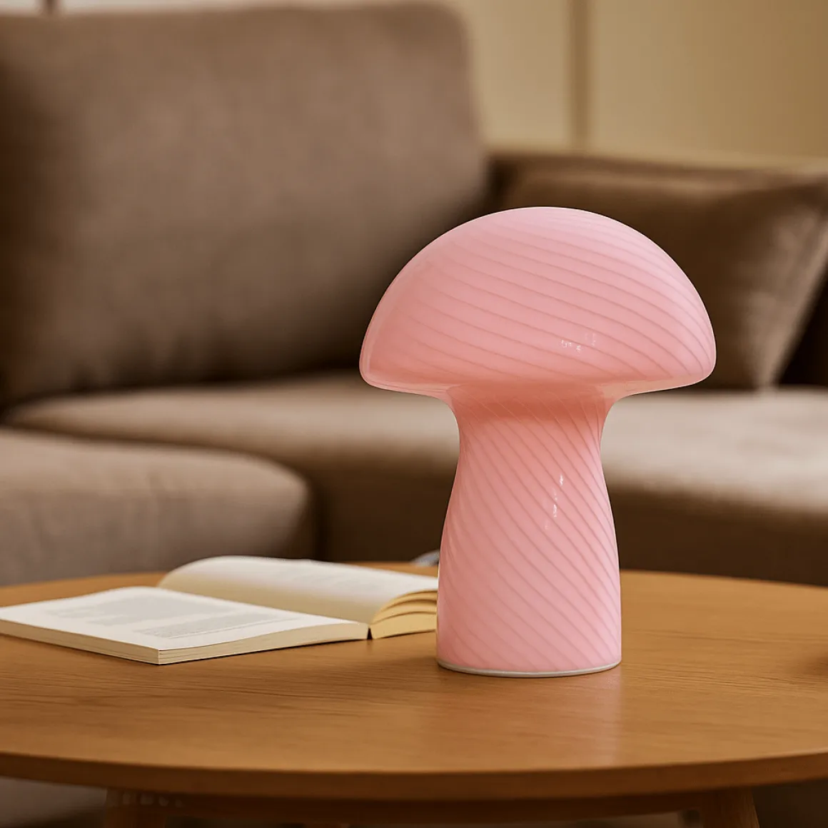 Ida Mushroom LED lampe lyserød 24 cm