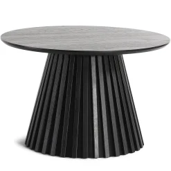 Lewis lamel sofabord sort Ø70 cm