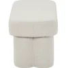 Linea bænk hvid Boucle 100x42x44 cm