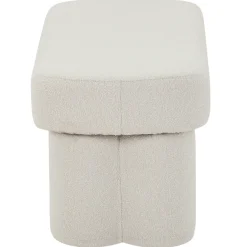 Linea bænk hvid Boucle 100x42x44 cm