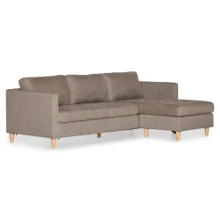Lulu - Højrevendt og venstrevendt vendbar chaiselong sofa i sand - L: 215 x D: 82 x H: 78 cm