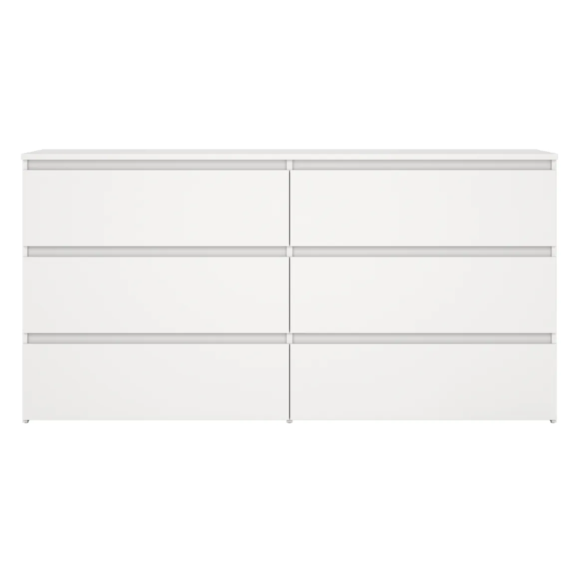 Maise kommode H:70 x B:138 x B:41 cm med 6 skuffer i hvid