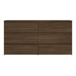Maise kommode H:70 x B:138 x B:41 cm med 6 skuffer i røget egelook