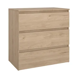 Maise kommode H:70 x B:70 x D:41 cm med 3 skuffer i egelook