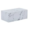 Maxine sofabord hvid marmor look 90x50 cm
