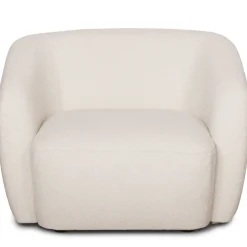 Melisa - lænestol i hvid boucle B: 92 D: 84 H: 66 cm