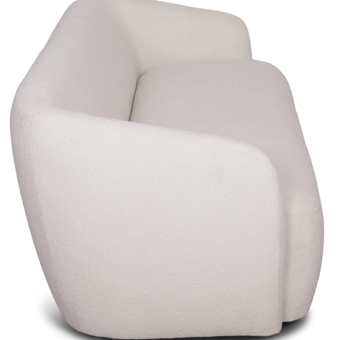 Melisa - 3 personers sofa i hvid boucle L: 220 x D: 84 x H: 66 cm
