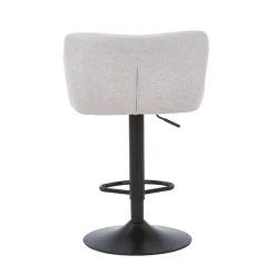Melody Barstol - beige tekstil med justerbar højde og drejefunktion
