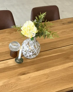 Molly plankebord - 200x95 cm - naturligt olieret eg med A-ben (Forberedt til tillægsplader)
