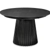 Monica rundt lamel spisebord i sort 120 cm