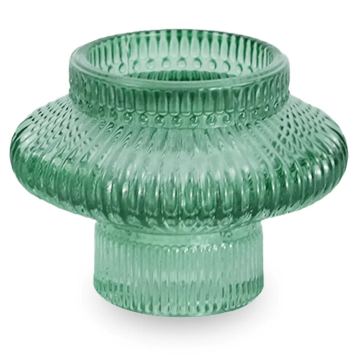 Nala glas lysestage grøn 6 cm