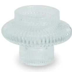 Nala glas lysestage klar 6 cm