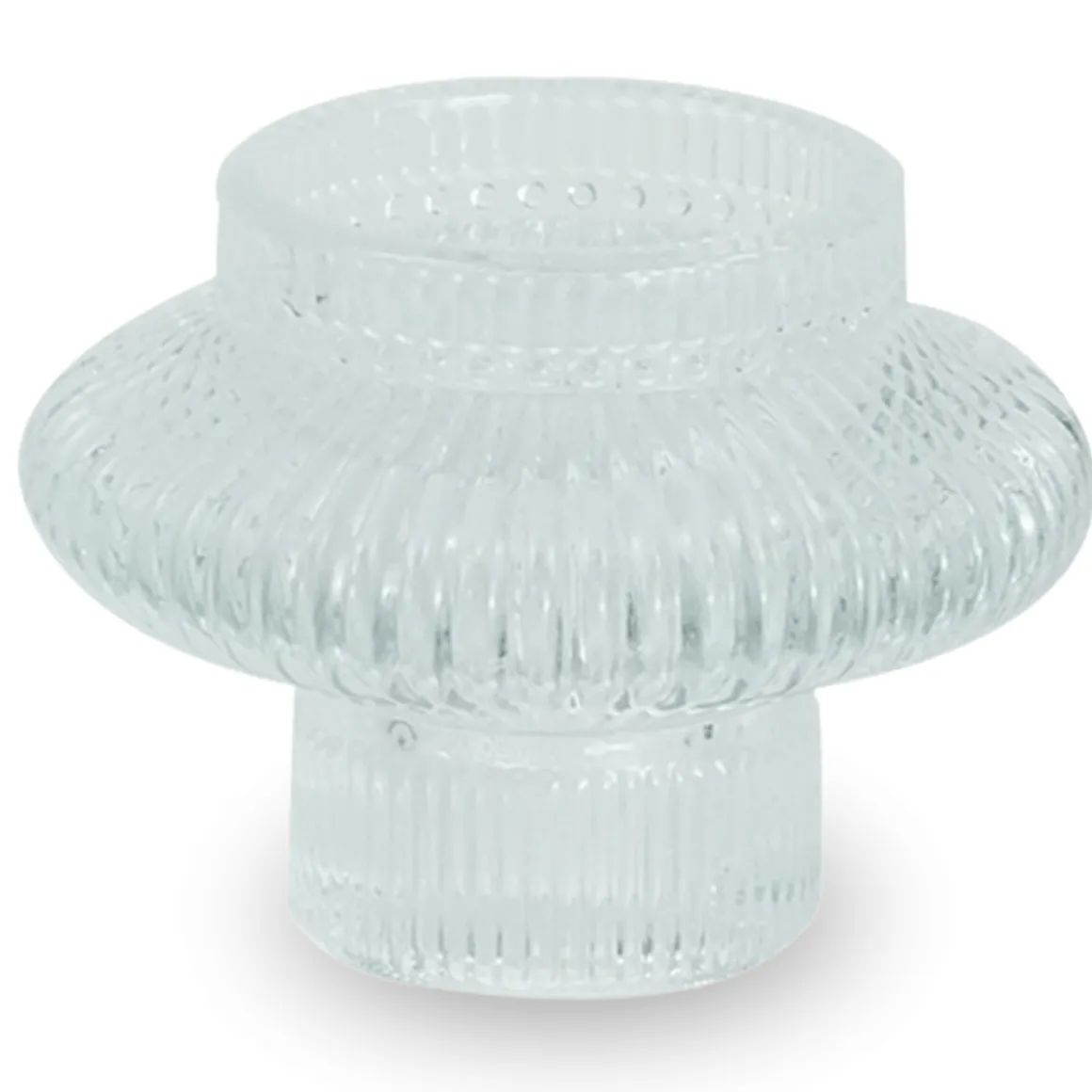 Nala glas lysestage klar 6 cm