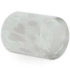 Nina glas fyrfadsstage lyserød 10 cm
