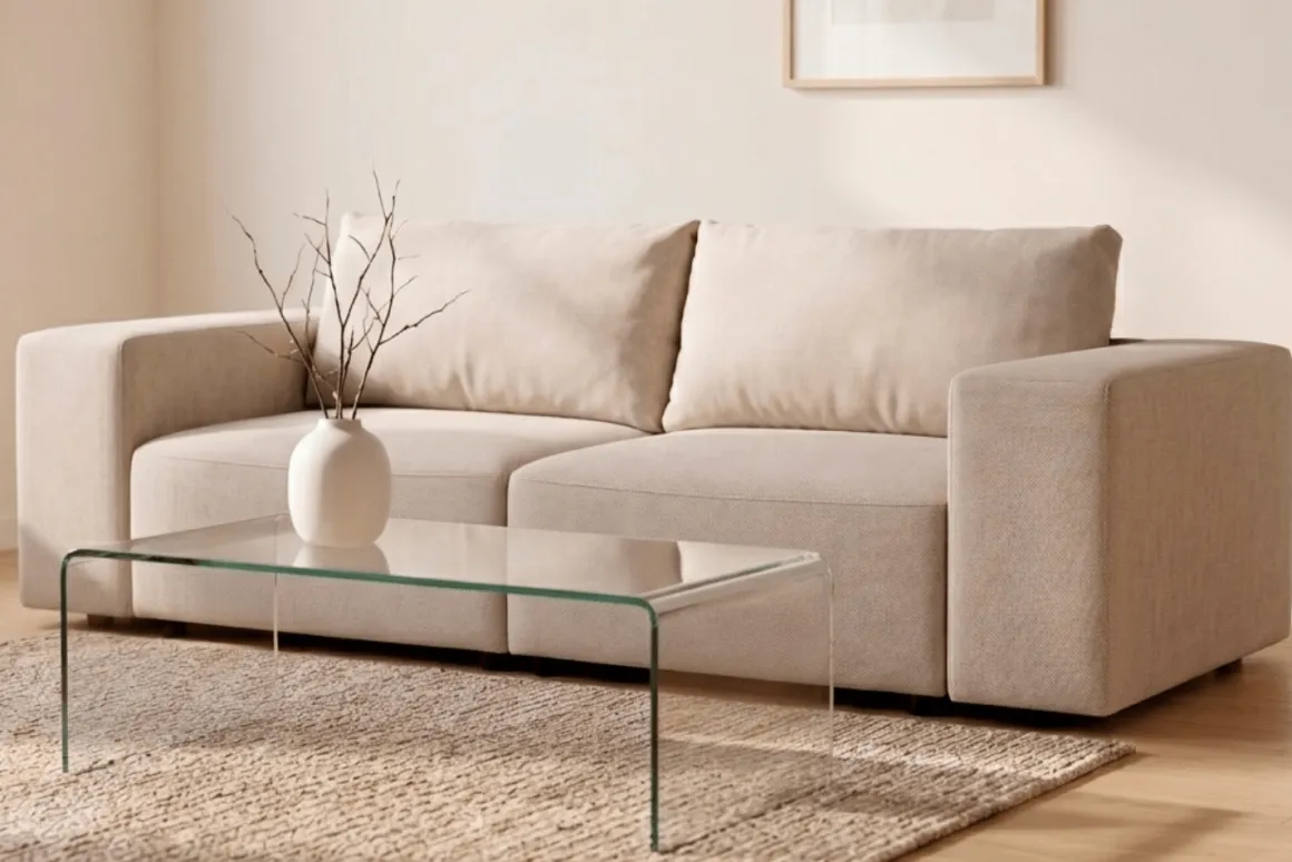 Noelle sovesofa i beige tekstil