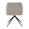 Ofelia Spisebordsstol - Beige Boucle Med Drejefunktion 360 Grader