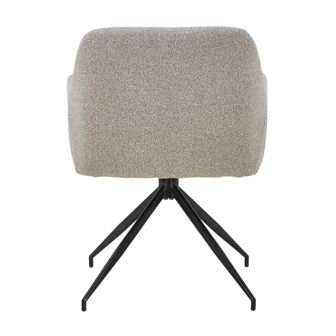 Ofelia Spisebordsstol - Beige Boucle Med Drejefunktion 360 Grader