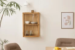 Piper væghængt vitrineskab 60x40x20 cm eg