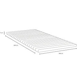 Premium Aksel hvid topmadras i memoryskum 180x200x7 cm