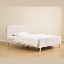 Premium Christian seng i beige 140x200 cm inkl. sengelameller og madrasser