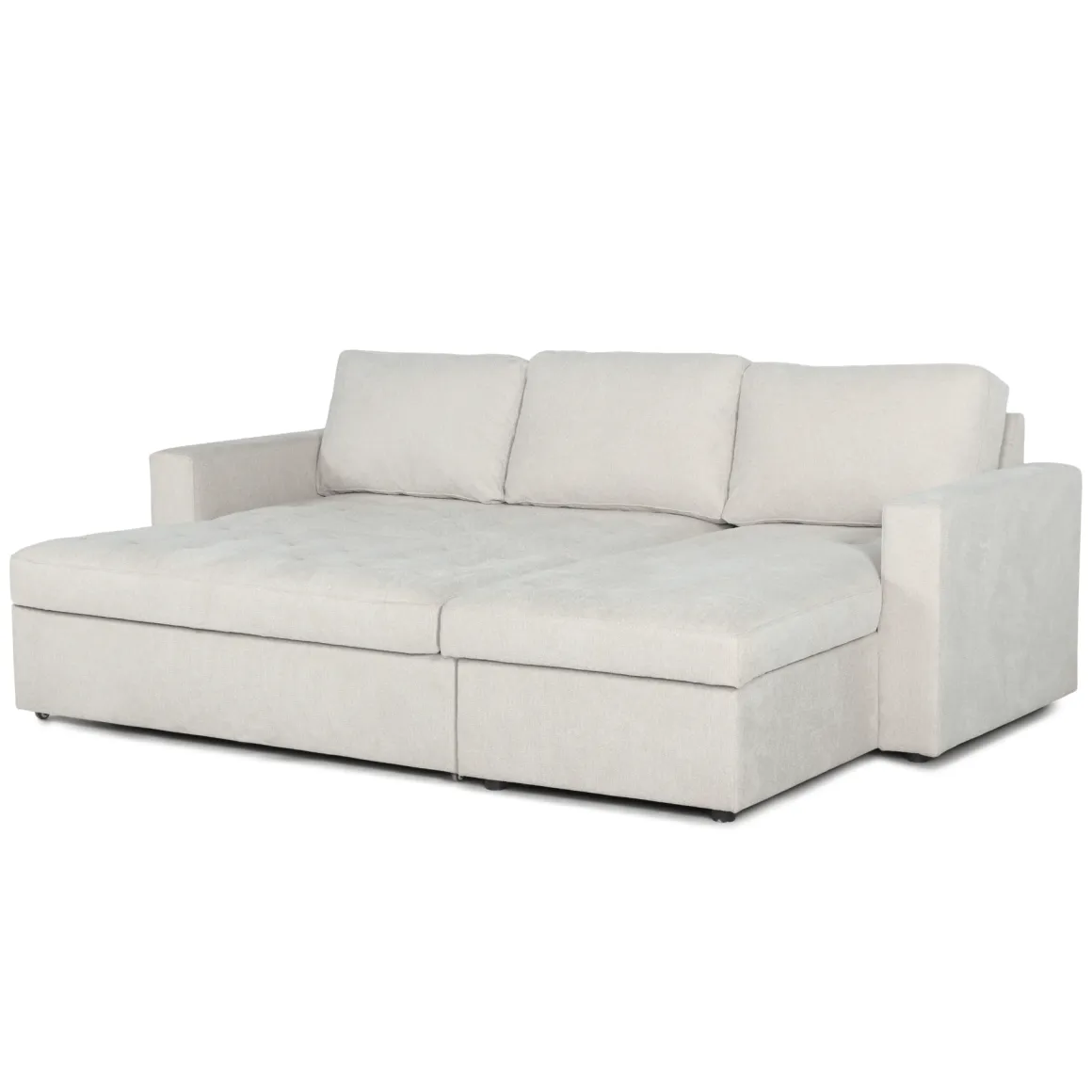 Sinus beige sovesofa med vendbar chaiselong og opbevaring