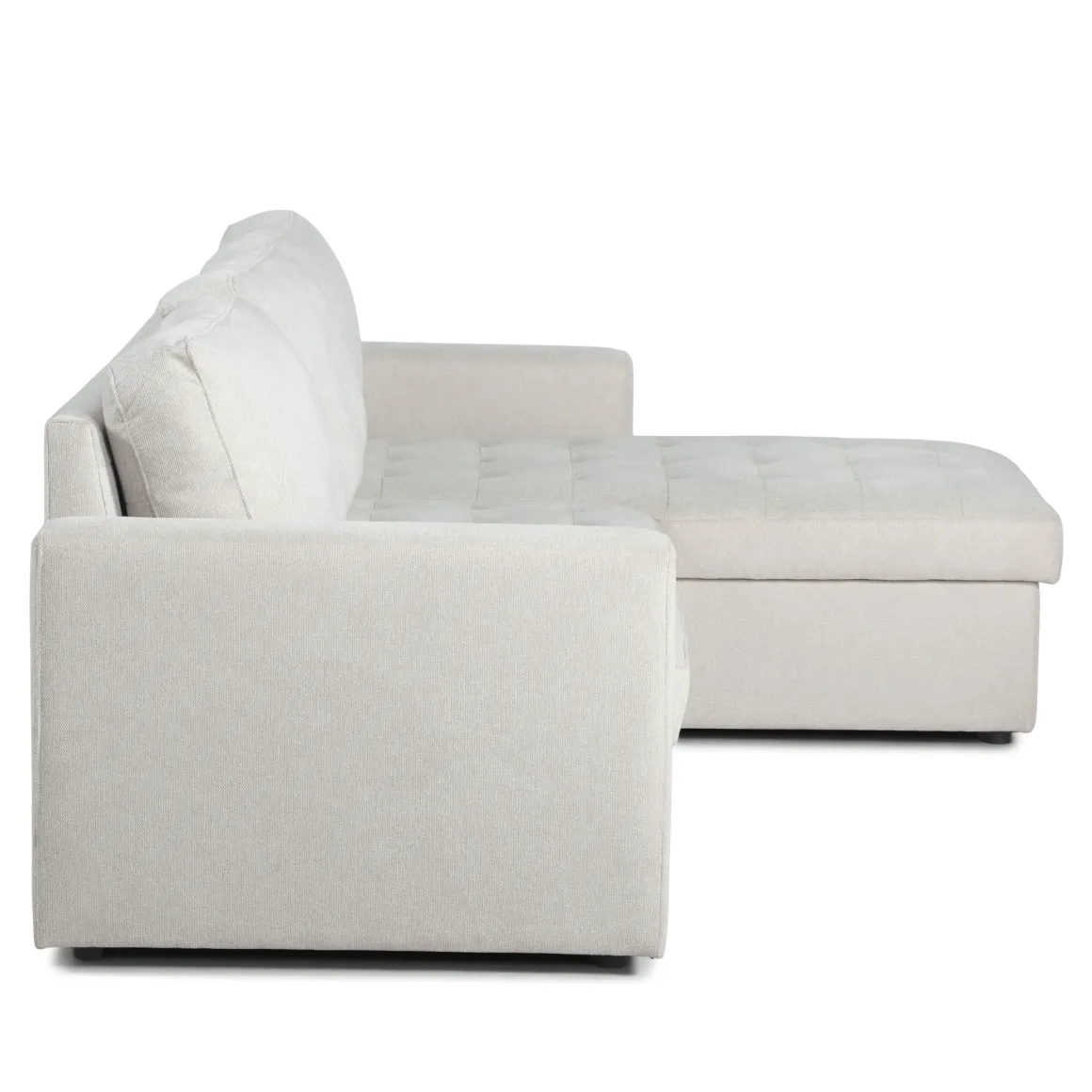 Sinus beige sovesofa med vendbar chaiselong og opbevaring