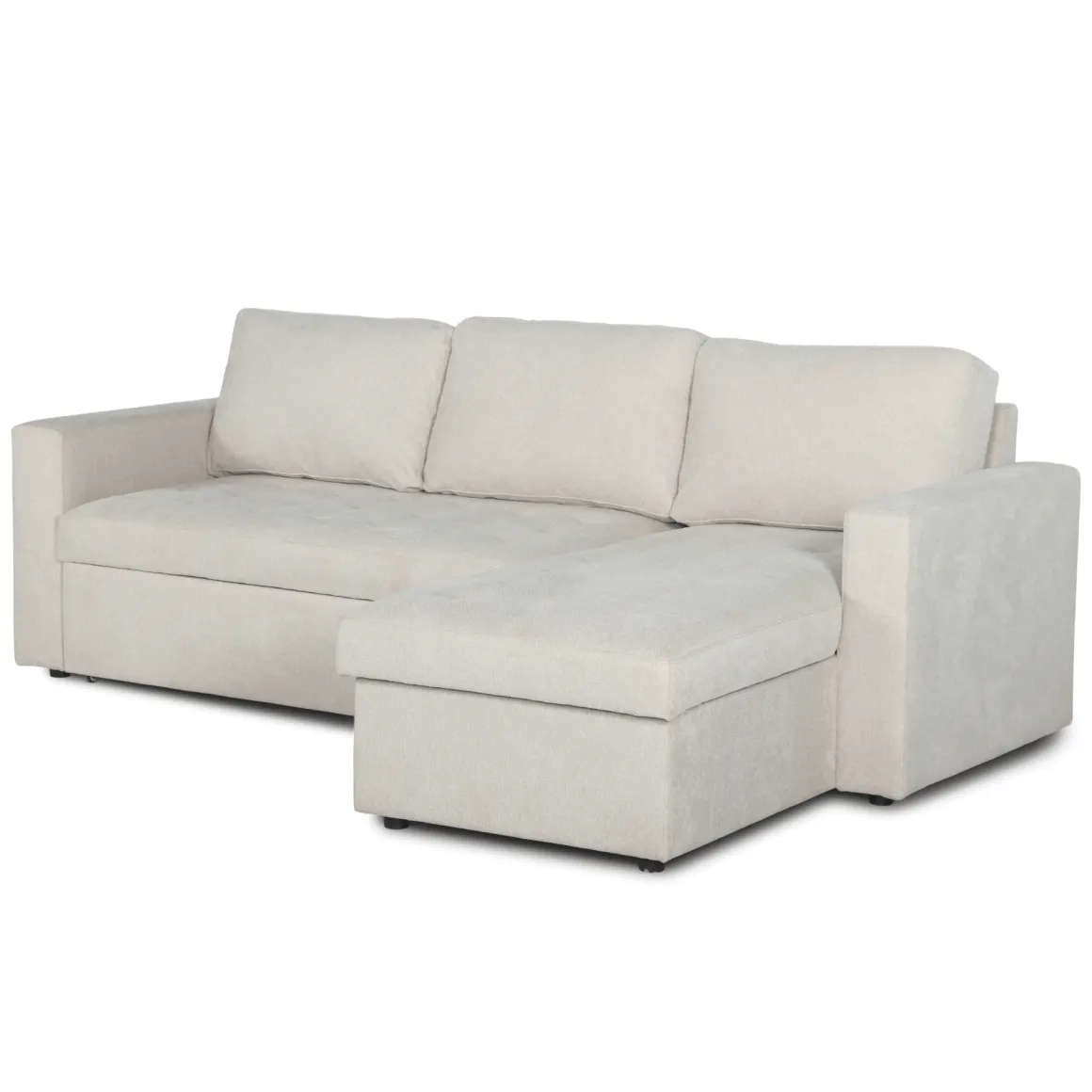 Sinus beige sovesofa med vendbar chaiselong og opbevaring